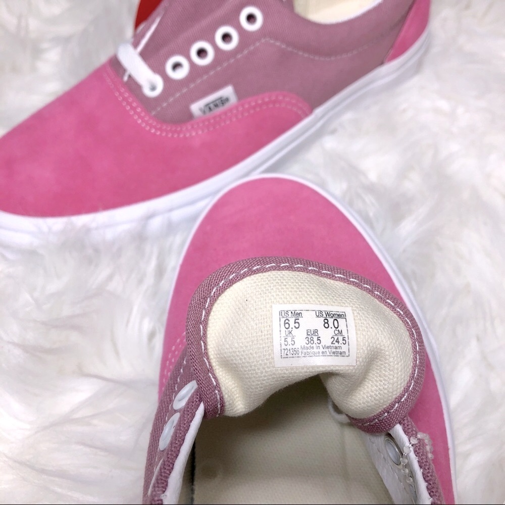 💗NWT!!! Vans Era Nostalgia Rose Low Suede Canvas Skate Shoe W 8 - Picture 8 of 8